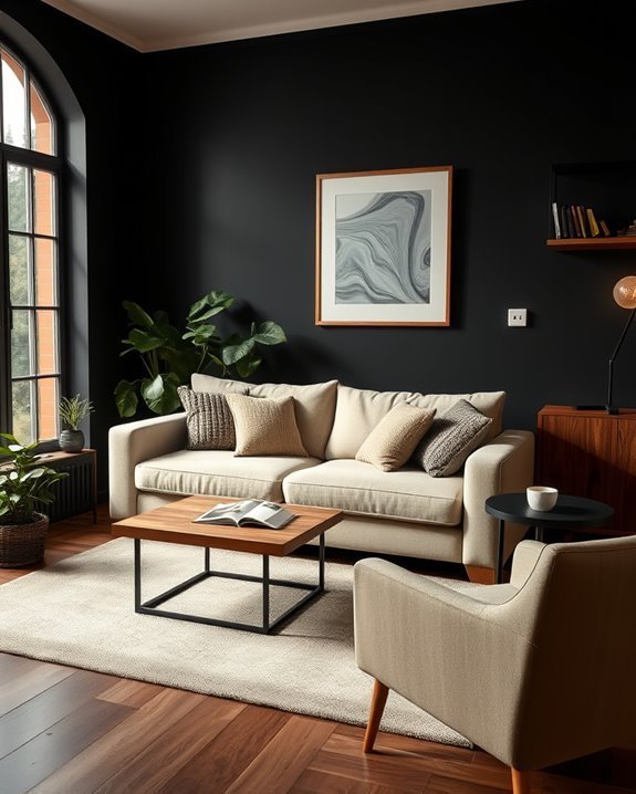 bold black wall design