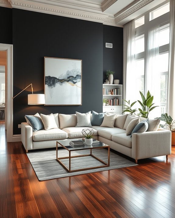 bold black wall sophistication
