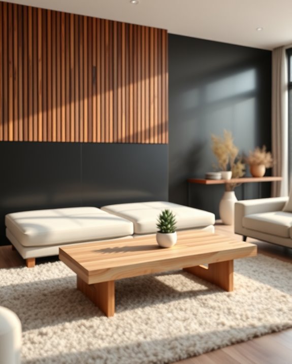 bold black wood accents