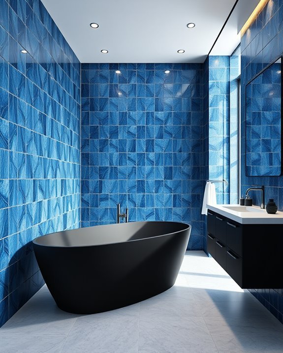 bold blue and black elegance