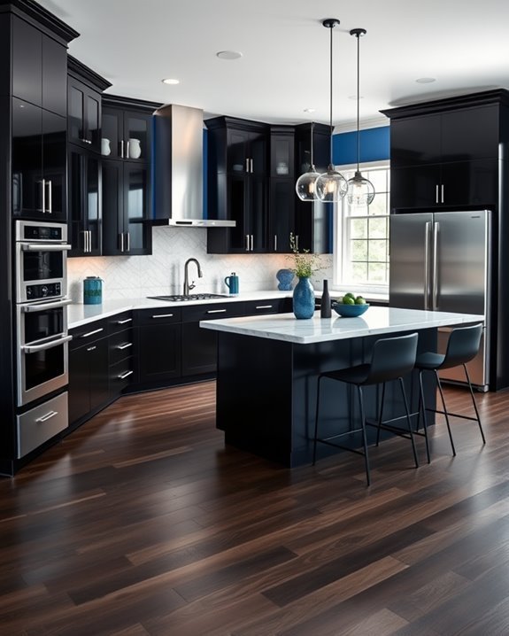 bold blue and black elegance