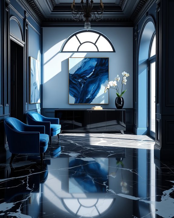 bold blue and black elegance