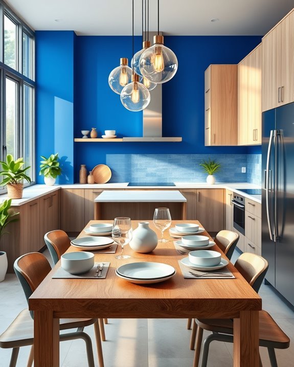 bold blue kitchen transformation
