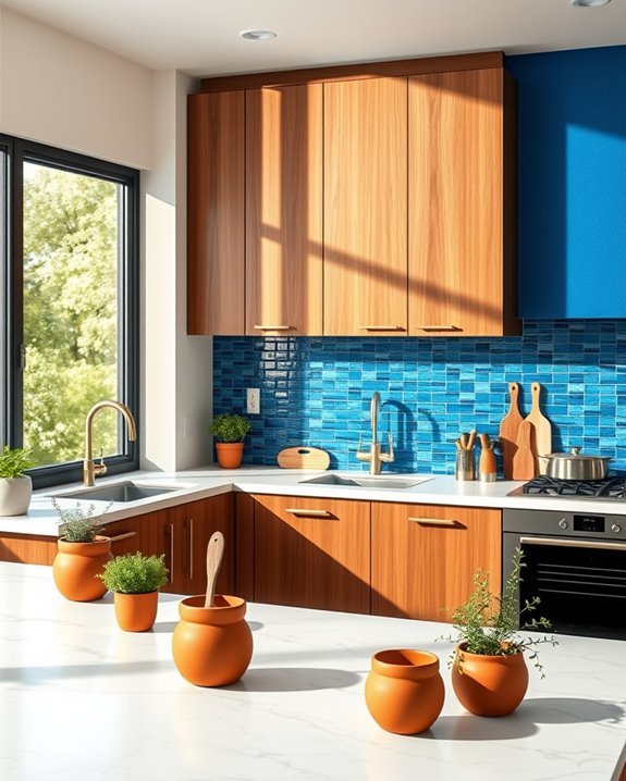 bold blue kitchen transformations