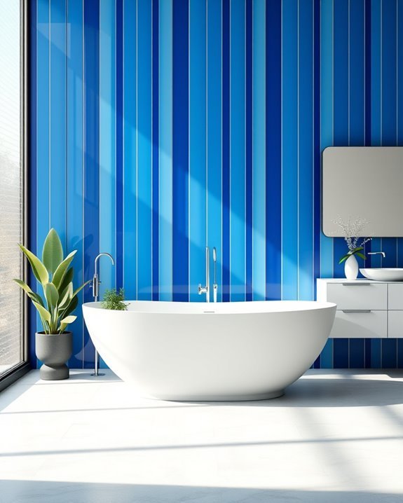 bold blue statement wall