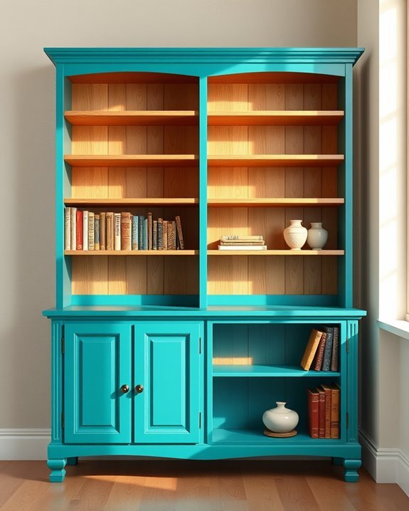 bold bookshelf color transformation