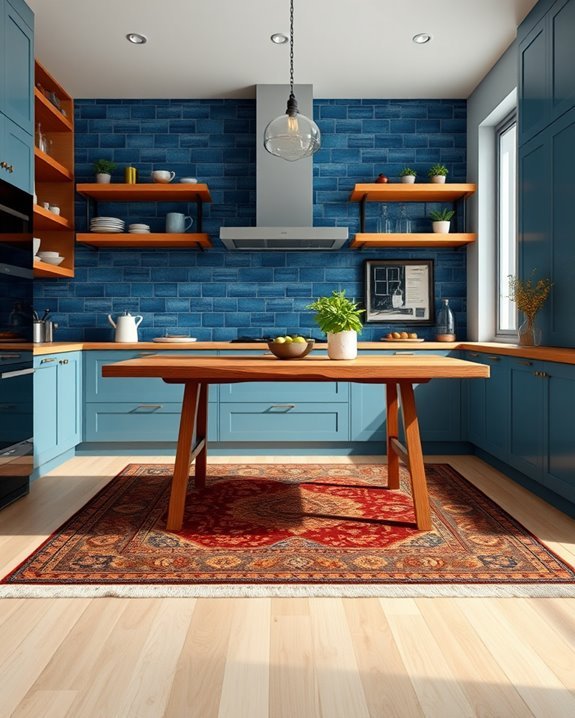 bold brown kitchen rugs