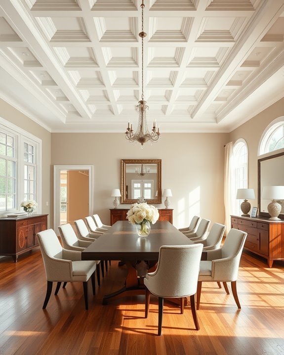 bold coffered ceiling elegance