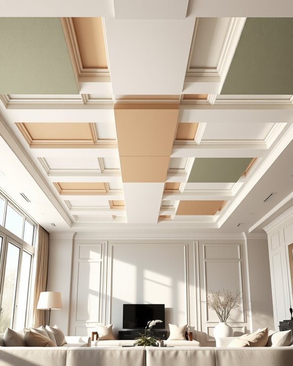 bold color block ceilings