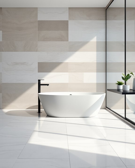 bold color blocked tile designs