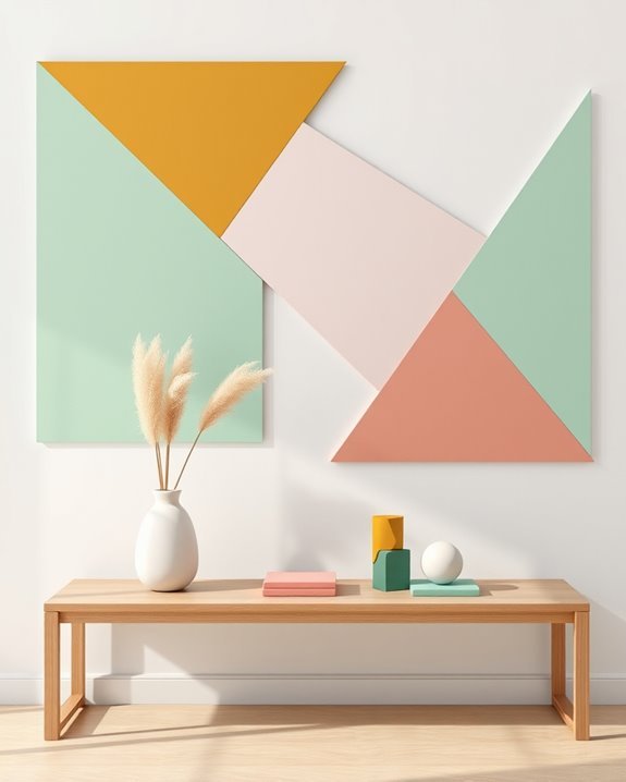bold color blocked walls