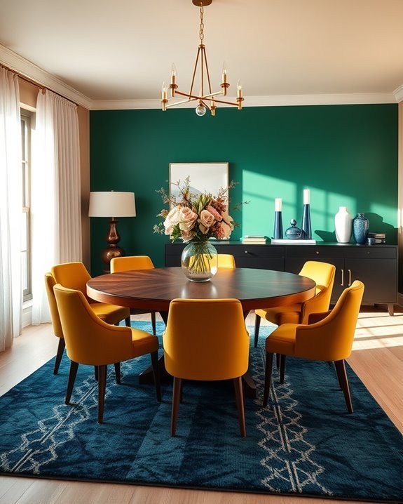 bold color transforms dining