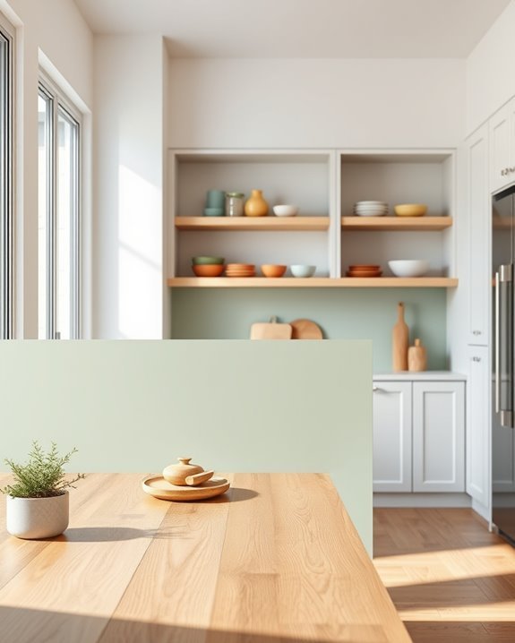 bold colored kitchen accents