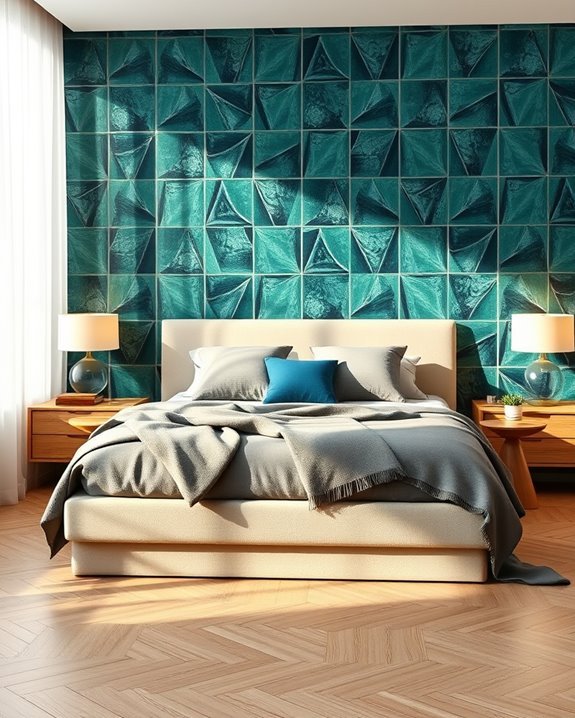 bold colorful accent tiles