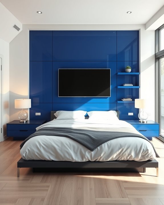 bold colorful bedroom panels