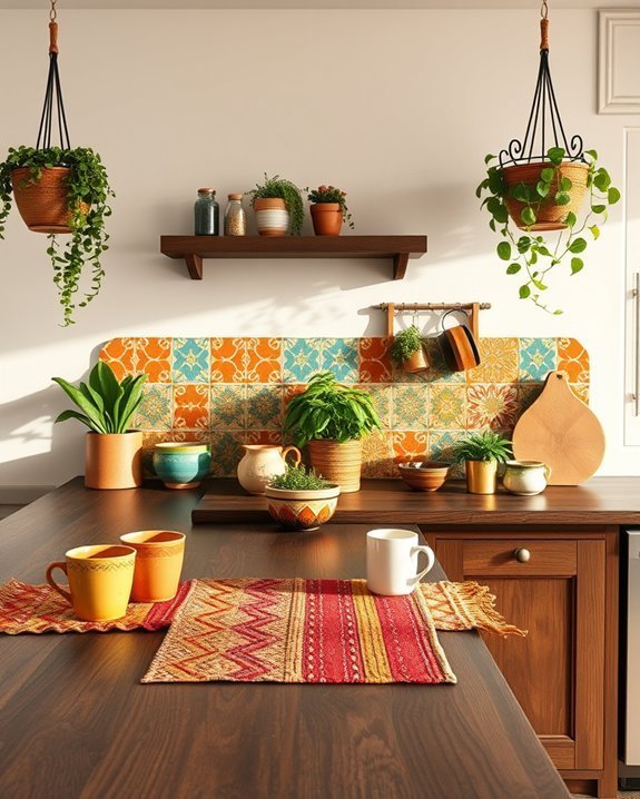 bold colorful countertop accents