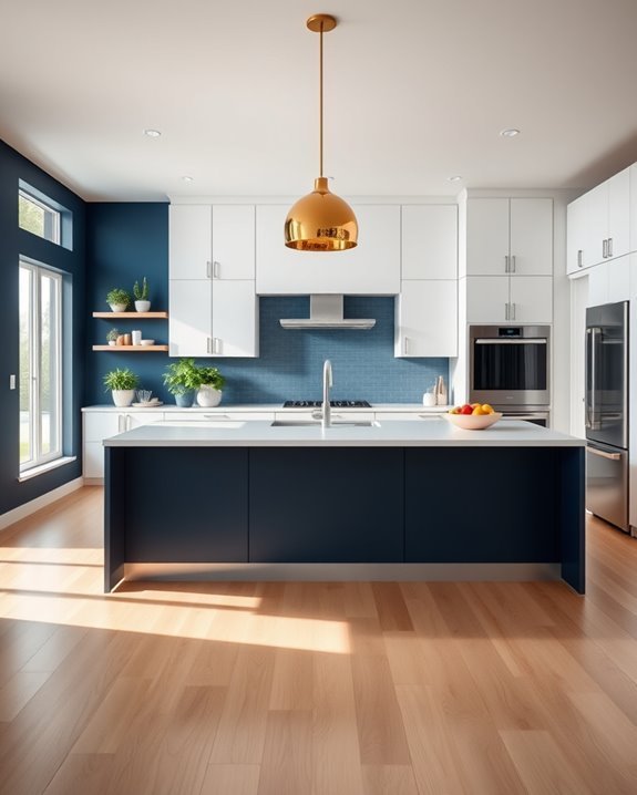 bold colorful kitchen accents
