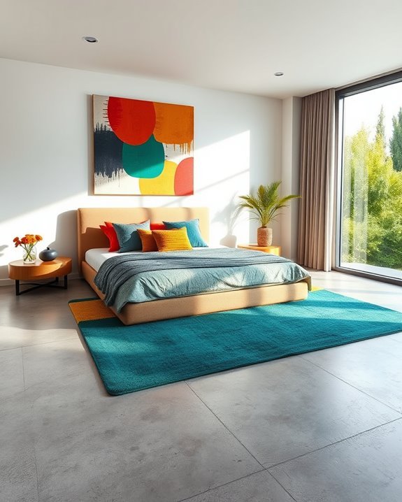 bold colors energize concrete
