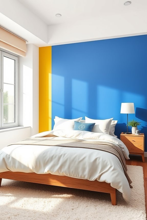 bold colors enhance bedrooms