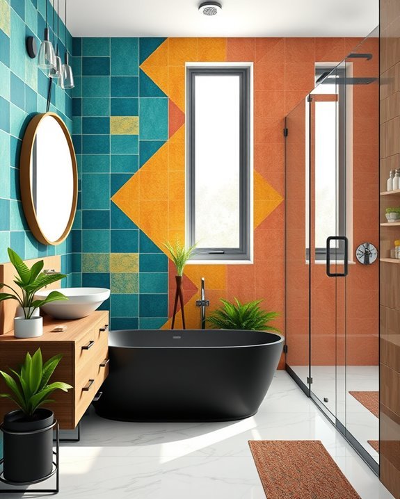 bold colors textured finishes