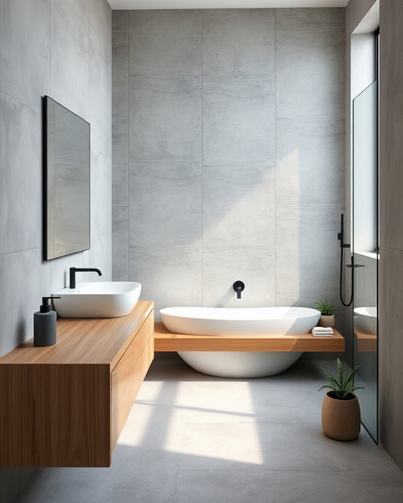 bold concrete accent walls