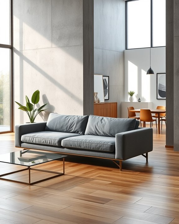 bold concrete interior partitions