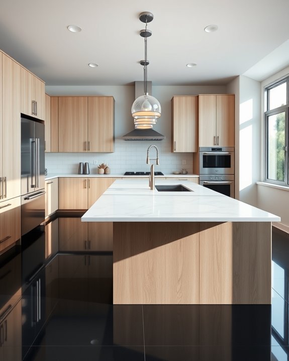 bold contrast kitchen design
