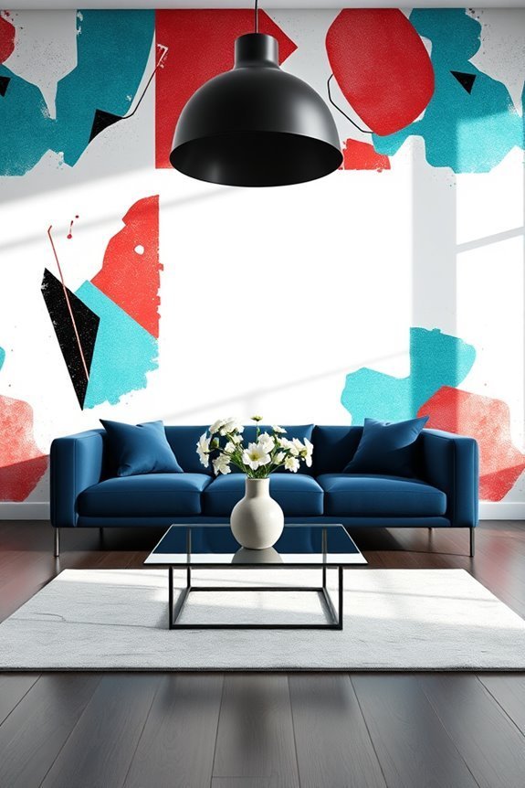 bold contrasts enhance interiors