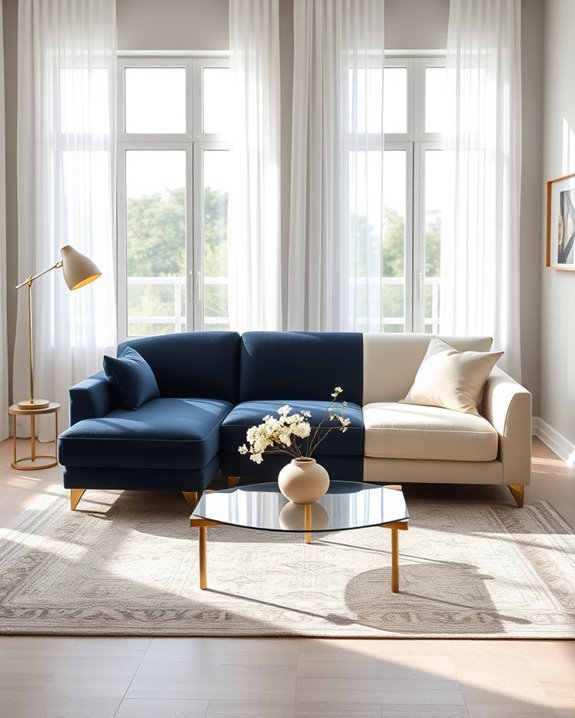 bold contrasts enhance living space