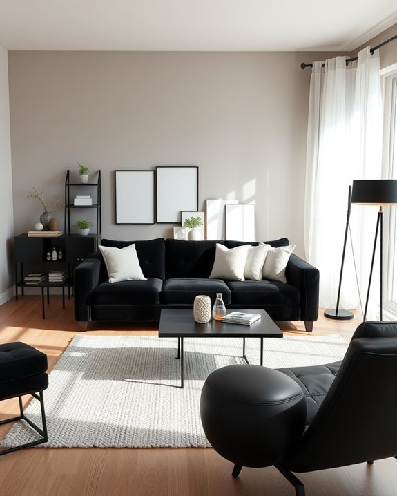 bold contrasts enhance living spaces