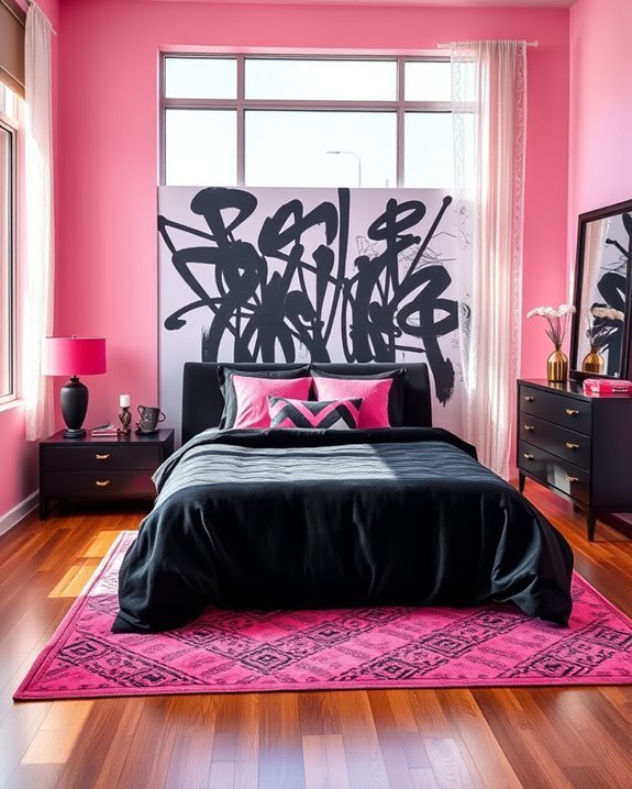 bold edgy pink contrast