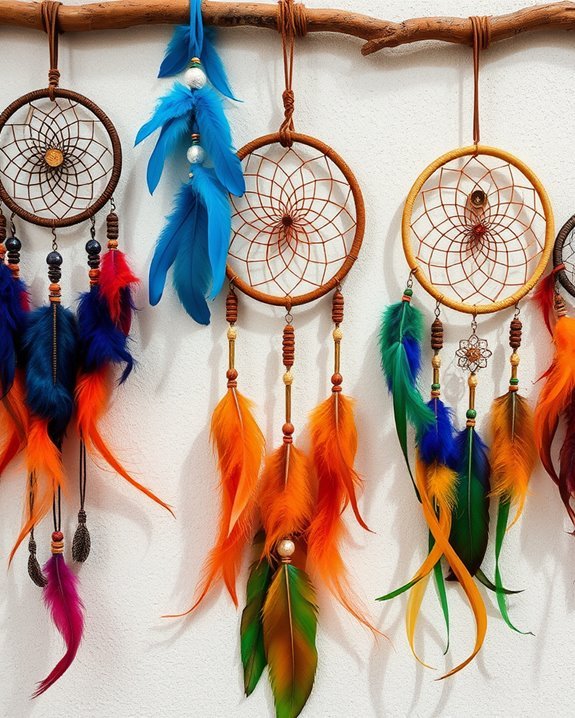 bold feather dreamcatchers decor