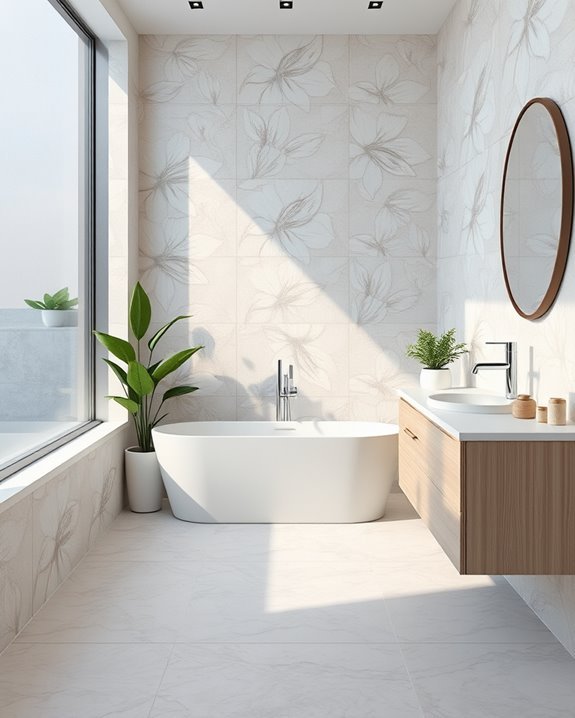 bold floral tile designs