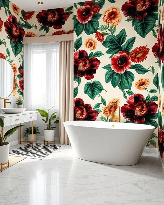 bold floral wallpaper designs