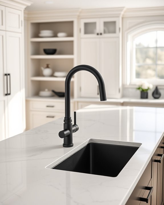 bold functional black faucet