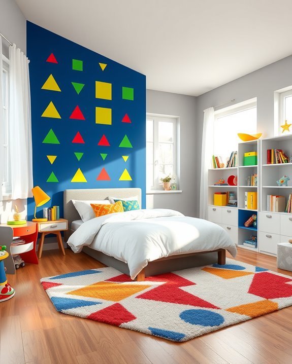 bold geometric accent wallpaper