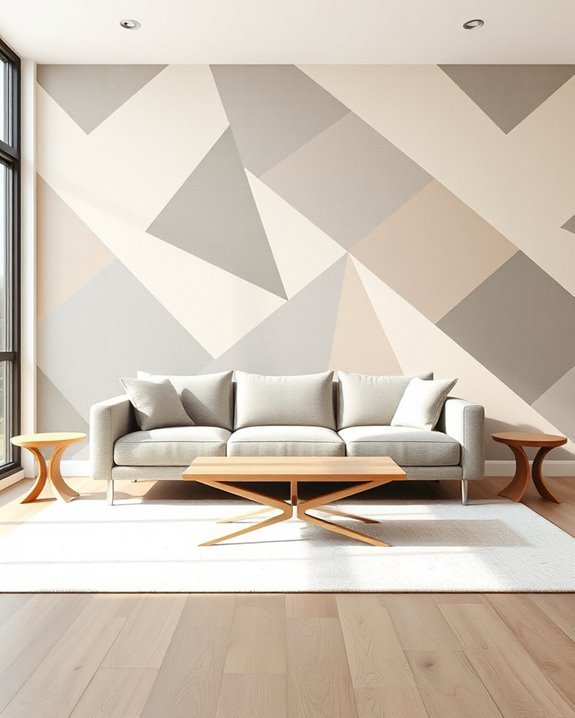 bold geometric accent walls