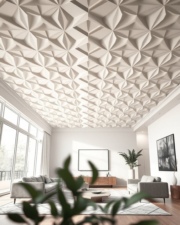 bold geometric ceiling designs