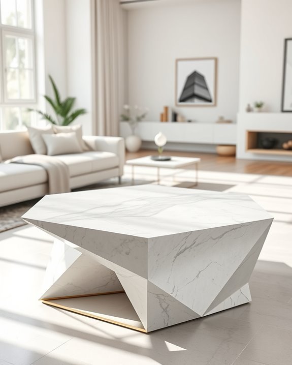 bold geometric coffee table