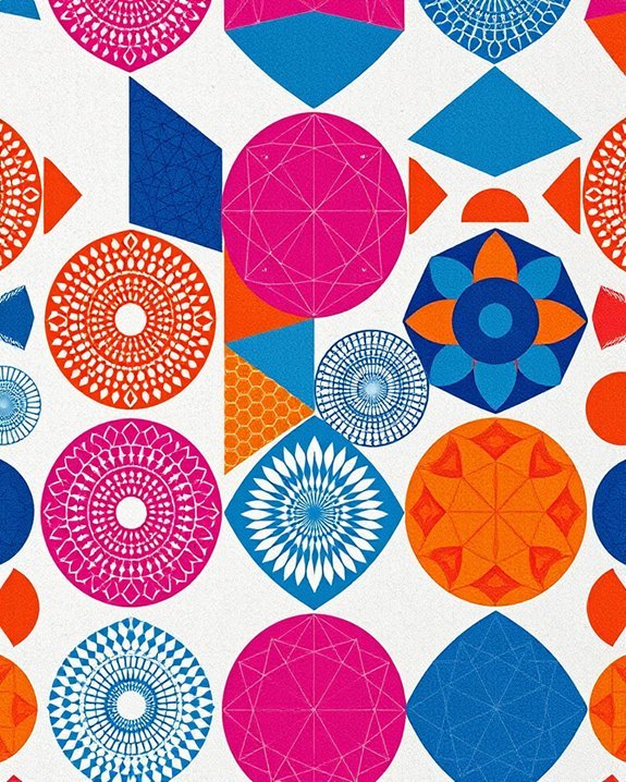 bold geometric color patterns