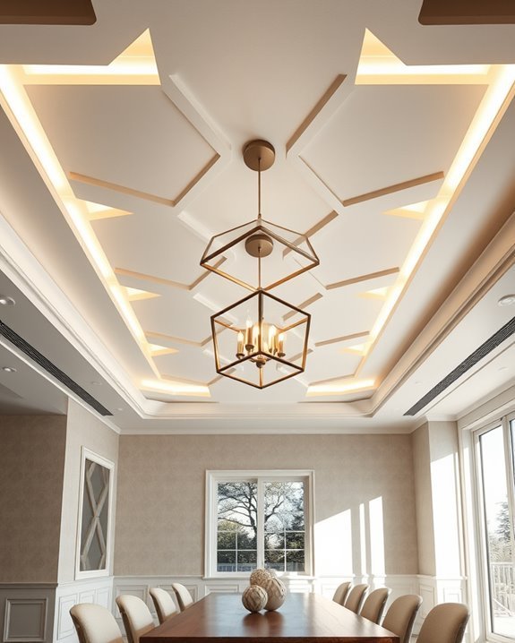 bold geometric dining room designs