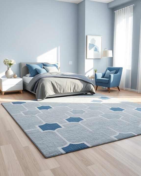 bold geometric rug statement