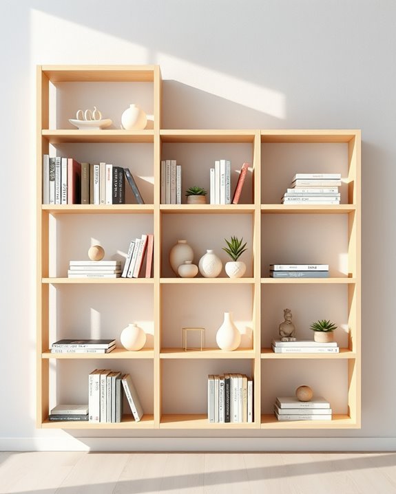 bold geometric shelving designs