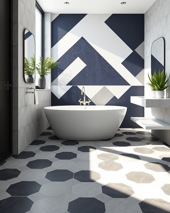 bold geometric tile design