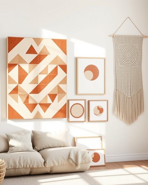 bold geometric wall art