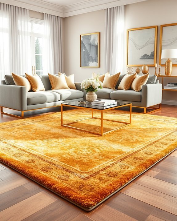 bold gold area rugs