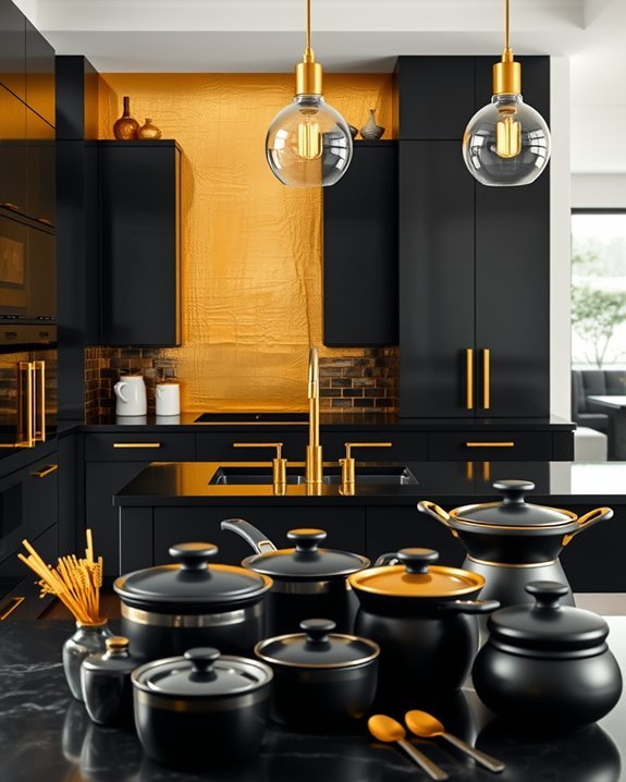 bold gold kitchen transformation