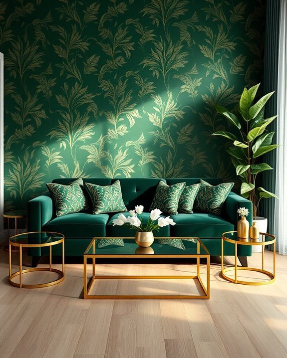 bold green wallpaper ideas