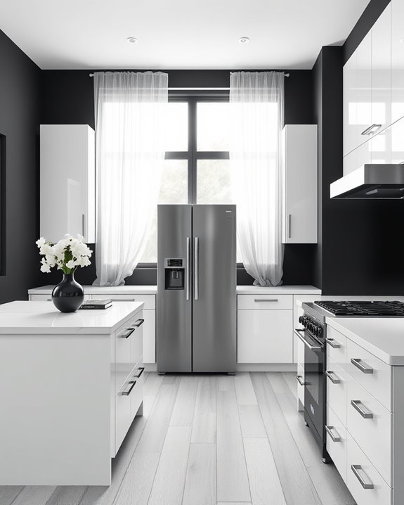 bold high contrast kitchen colors