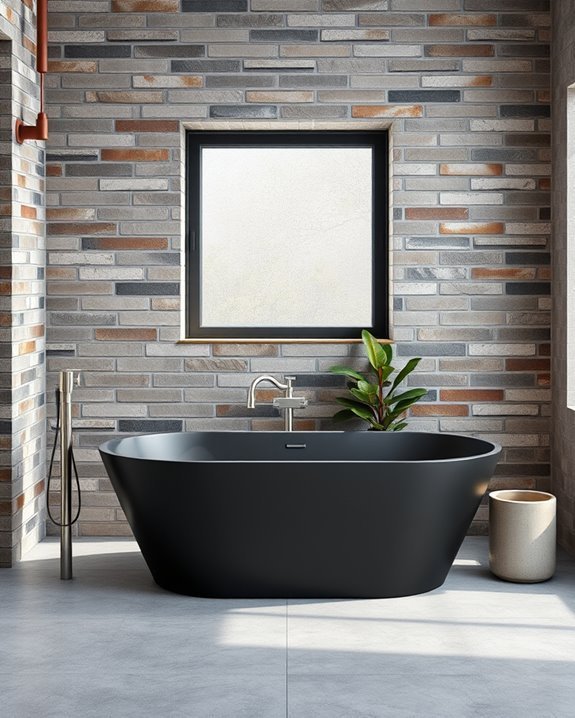 bold industrial bathroom design